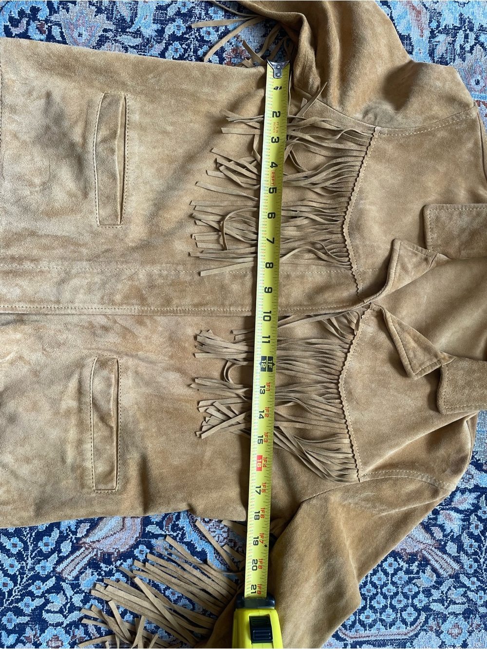 All Saints Suede Fringe Jacket - Tan - Picture 7 of 7